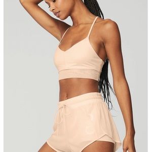 Tan Alo yoga Alosoft lavish bra